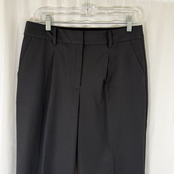 NWOT Talbots Dress Pants Women's 6P Black Pleated Pockets Straight Wool Blend - Picture 2 of 11